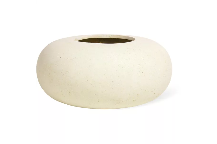 POLYSTONE DONUT Pflanzgefäß 40/17 cm, crème