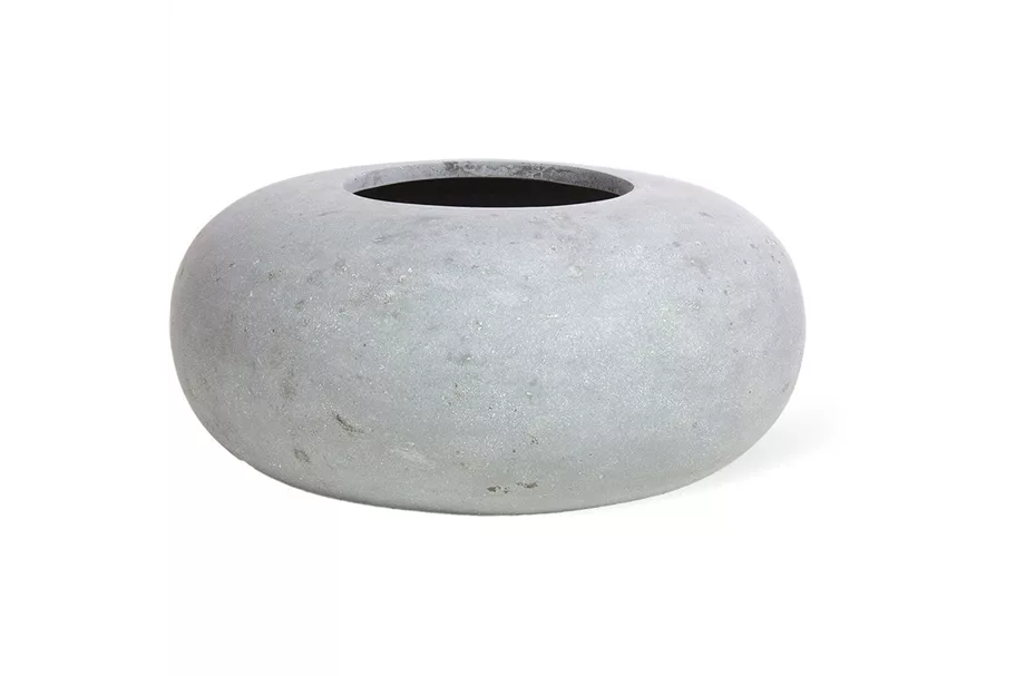 POLYSTONE DONUT Pflanzgefäß 40/17 cm, grau