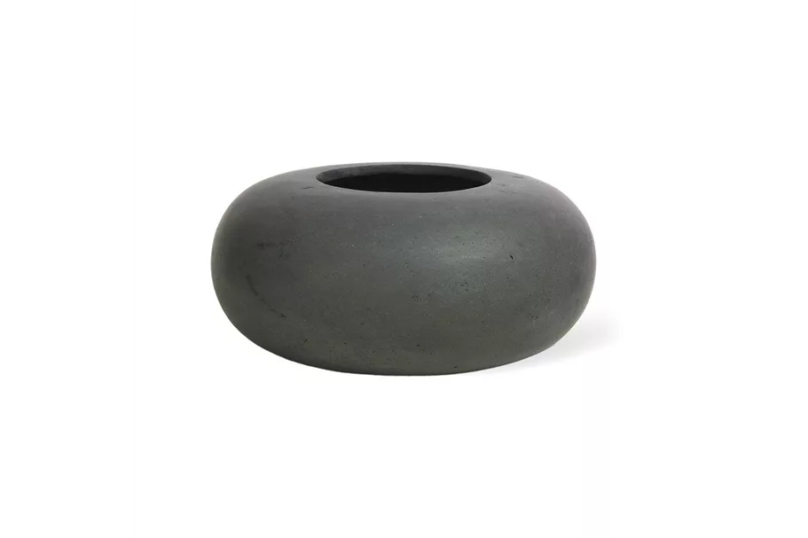 POLYSTONE DONUT Pflanzgefäß 60/26 cm, anthrazit