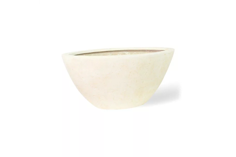 POLYSTONE BOAT Pflanzgefäß 72x36/33 cm, crème