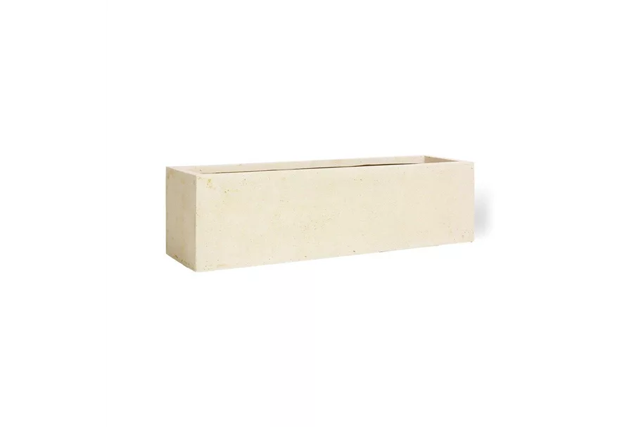 POLYSTONE FLOWERBOX Tischgefäß 65x18/18 cm, crème