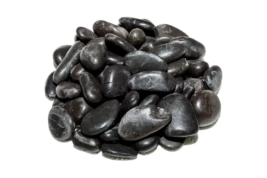 ROCKS Flusskiesel 2-4 cm, schwarz, 20 kg