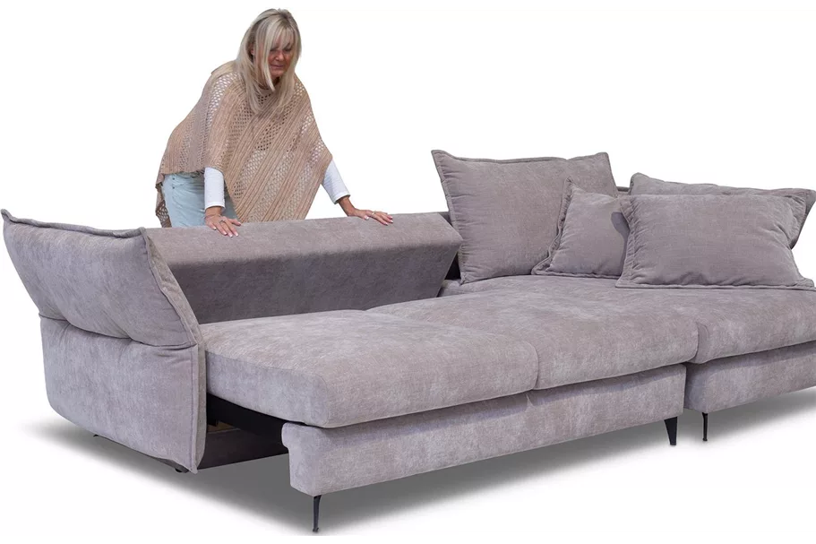 SOMA Sofa m. Schlaffunktion, 276(292)x165/101cm, Boston Trufla