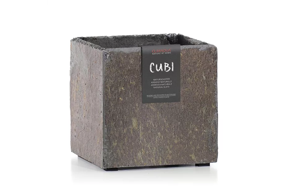 Topf CUBI - Naturschiefer rusty 11 cm