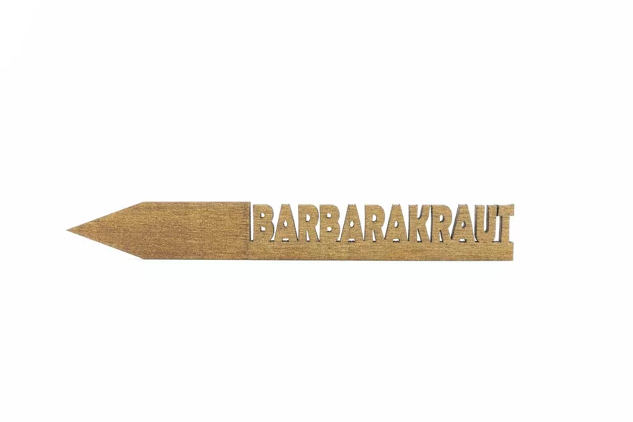 Holzetikett 'BARBARAKRAUT' BARBARAKRAUT