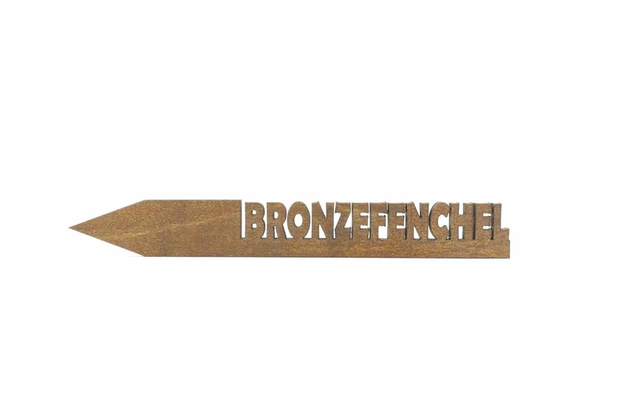 Holzetikett 'BRONZEFENCHEL' BRONZEFENCHEL