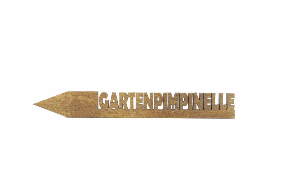 Holzetikett 'GARTENPIMPINELLE' GARTENPIMPINELLE