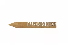 Holzetikett 'MAROKKO MINZE' MAROKKO MINZE