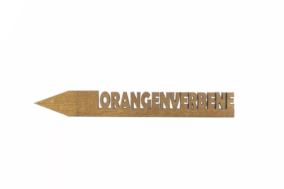 Holzetikett 'ORANGENVERBENE' ORANGENVERBENE