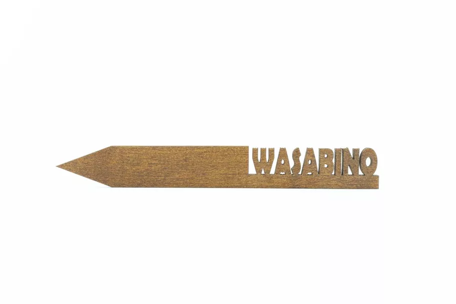 Holzetikett 'WASABINO' WASABINO