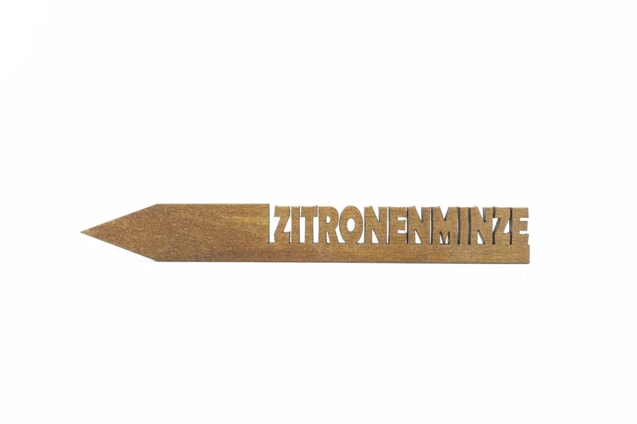 Holzetikett 'ZITRONENMINZE' ZITRONENMINZE