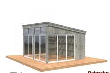 Holz-Glashaus - Pavillon Nova 13 m² WTDIP - transparent tauchimprägniert