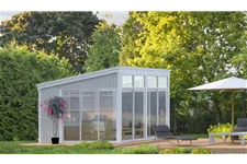 Holz-Glashaus - Pavillon Nova 13 m² WTDIP - transparent tauchimprägniert