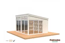 Holz-Glashaus - Pavillon Nova 13 m² WTDIP - transparent tauchimprägniert