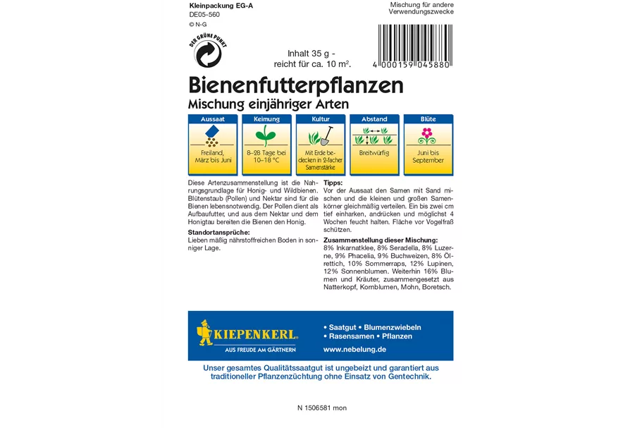 Bienenfutterpflanzen 10 m²