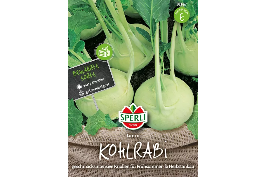 Kohlrabi 'Lanro' Inhalt reicht für ca. 80 Pflanzen