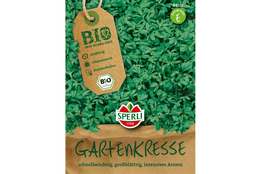 Gartenkresse 'Einfache Grüne' Inhalt reicht für ca.1,5 m²