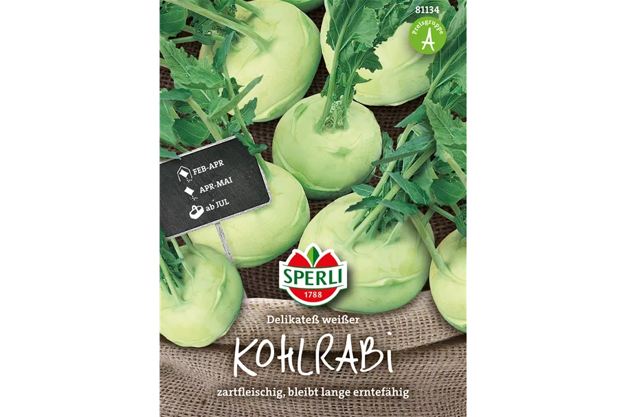 Kohlrabi 'Weißer Delikateß' Inhalt reicht für ca. 60 Pflanzen