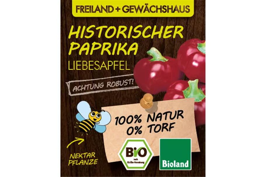 Bio Historischer Paprika 'Liebesapfel' 12 cm Topf