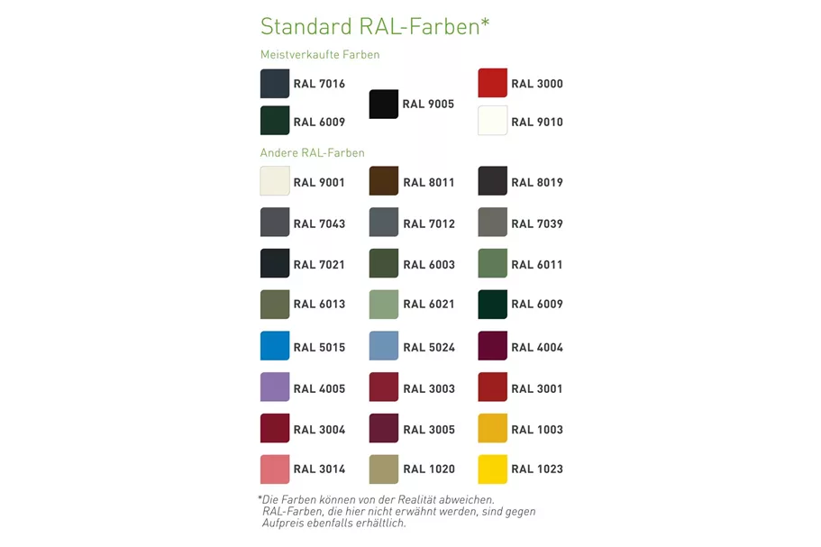 Gewächshaus R2 RAL Farbe 2,32 m ↔ Aktion R204H BLACK, Länge 2,98 m, 1 Fenster, 6,91 m²