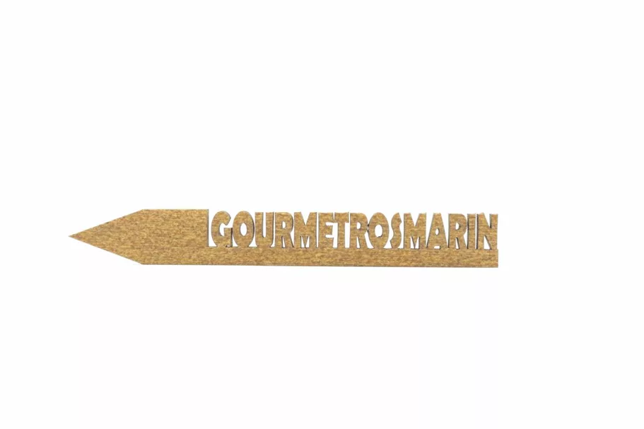 Holzetikett GOURMETROSMARIN GOURMETROSMARIN