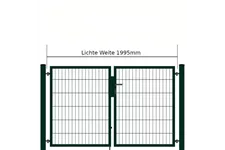 Drehflügeltor SOLID Versa 2 flg. RAL6005 Moosgrün Torbreite 2,00m Symmetrisch (verschiedene Höhen) 0,83m