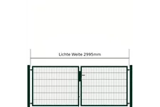 Drehflügeltor SOLID Versa 2 flg. RAL6005 Moosgrün Torbreite 3,00m Symmetrisch (verschiedene Höhen) 0,83m