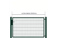 Drehflügeltor SOLID Versa RAL6005 Moosgrün Torbreite 2,00m (verschiedene Höhen) 0,83m