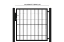 Drehflügeltor SOLID Versa RAL7016 Anthrazit Torbreite 1,25m (verschiedene Höhen) 0,83m