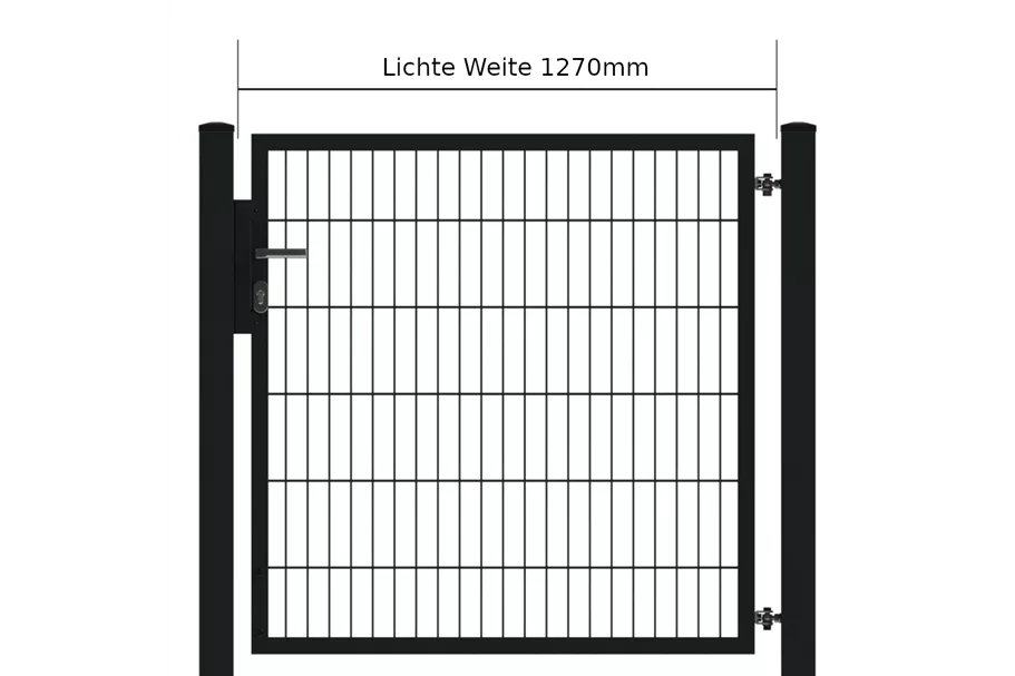 Drehflügeltor SOLID Versa RAL7016 Anthrazit Torbreite 1,25m (verschiedene Höhen) 0,83m