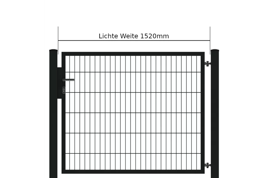 Drehflügeltor SOLID Versa RAL7016 Anthrazit Torbreite 1,50m (verschiedene Höhen) 0,83m