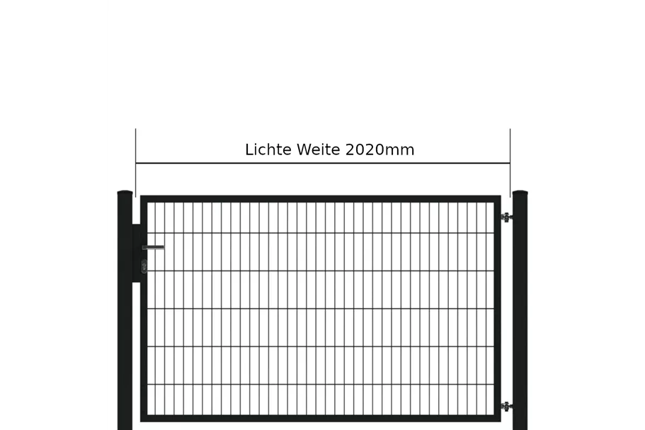 Drehflügeltor SOLID Versa RAL7016 Anthrazit Torbreite 2,00m (verschiedene Höhen) 0,83m