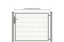 Drehflügeltor SOLID Versa Zink Silbergrau Torbreite 1,50m (verschiedene Höhen) 0,83m