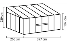 Anlehngewächshaus Athena Premium 10200, 10,2 m² Athena Premium 10200 ESG/HKP, ALU