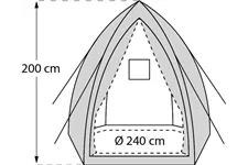 Überwinterungszelt Hawaii Hawaii M - B130 cm T 130 cm H 150 cm