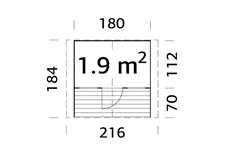 Spielhaus FELIX - Türhöhe 115 cm Spielhaus FELIX weiß grundiert