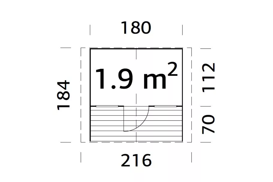 Spielhaus FELIX - Türhöhe 115 cm Spielhaus FELIX weiß grundiert