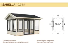 Holz-Glashaus ISABELLA Isabella Bausatz 10,9 qm