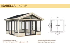 Holz-Glashaus ISABELLA Isabella Bausatz 10,9 qm