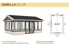 Holz-Glashaus ISABELLA Isabella Bausatz 10,9 qm