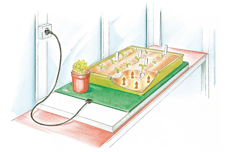 Heizmatte für Pflanzen aus Gummi Wärmeplatte 25x35 cm - 15 W