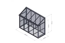 Mini Gewächshaus XS* Länge 1,20 m, 2 Scheiben, 0,74 m²