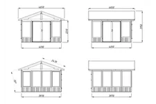 Holz-Glashaus ISABELLA 14,7 m² Isabella Bausatz 14,7 m² Naturbelassen