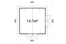 Holz-Glashaus ISABELLA 14,7 m² Isabella Bausatz 14,7 m² Naturbelassen