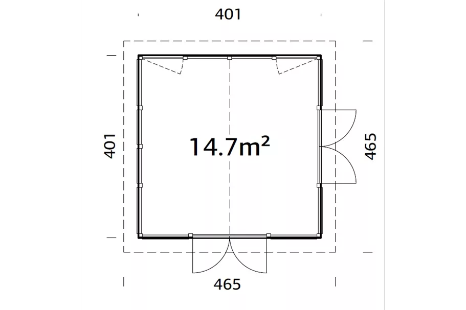 Holz-Glashaus ISABELLA 14,7 m² Isabella Bausatz 14,7 m² Naturbelassen