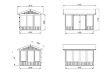 Holz-Glashaus ISABELLA 10,9 m² Isabella Bausatz 10,9 m² Naturbelassen