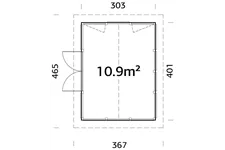 Holz-Glashaus ISABELLA 10,9 m² Isabella Bausatz 10,9 m² Naturbelassen