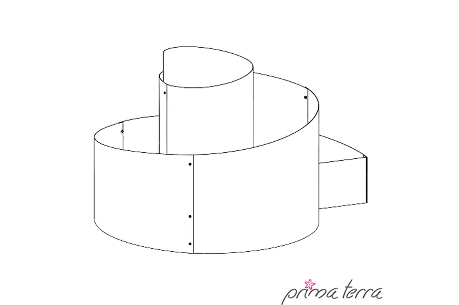 PRIMA TERRA RUNDE KRÄUTERSCHNECKE Höhe 75 cm Durchmesser 120 cm