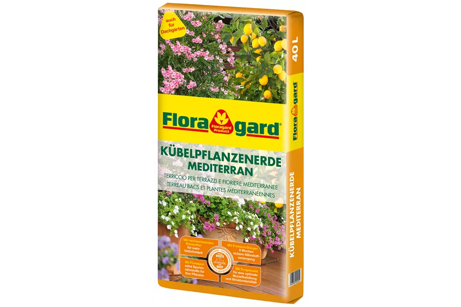 Floragard Kübelpflanzenerde mediterran 1 Sack x 40 Liter