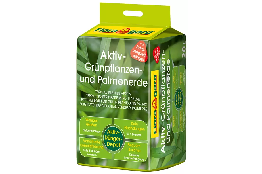 Floragard Aktiv Grünpflanzen- und Palmenerde 1 Sack x 20 Liter